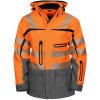 Pracovní oděv Projob 6417 FUNKČNÍ PRACOVNÍ BUNDA EN ISO 20471 TŘÍDA 3/2 Oranžová/šedá