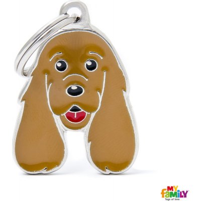 My Family COCKER gravírovateľný přívěsek 2,9 x 2,5 cm – Zboží Mobilmania