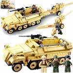 Sluban B0695 Army Německý polopásový tahač – Zboží Dáma