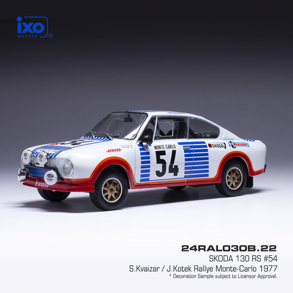 IXO Škoda 130 RS Rallye Monte-Carlo 1977 54 Kvaizar Kotek 1:24