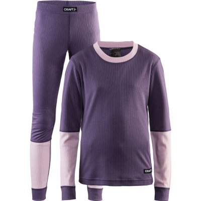 Craft Baselayer JR fialová 1905355 750701 Fialová set triko spodky