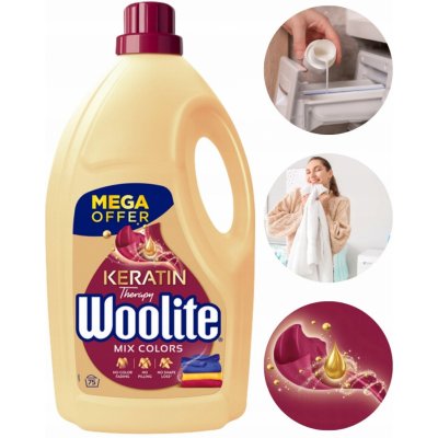 Woolite Keratin Therapy Mix Colors prací gél 75 PD 4,5 l – Hledejceny.cz