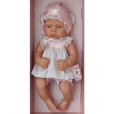 Asivil Realistické miminko LUCÍA bílé šaty – Zboží Mobilmania