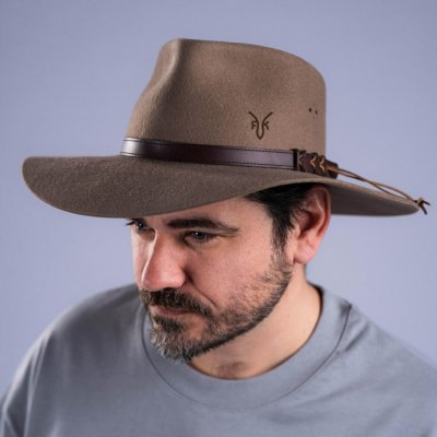 Statesman The Big Australian australský klobouk z merino plsti s koženou ozdobou – Zboží Dáma