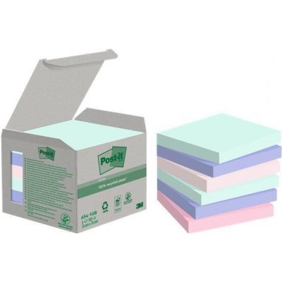 Samolepící bloček "Nature", mix pastelových barev, 76 x 76 mm, 6 x 100 listů, recyklovaný, – Hledejceny.cz