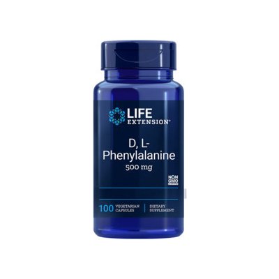 Life Extension D, L-Phenylalanine 100 vegetariánská kapsle, 500 mg