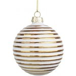 Anděl Sada skleněných baněk 8 cm zlatá s patinou 4 ks 19075 – Zboží Dáma