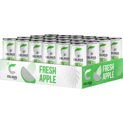 Celsius Energetický Nápoj Fresh Apple Jablko 24 x 355 ml – Zboží Mobilmania