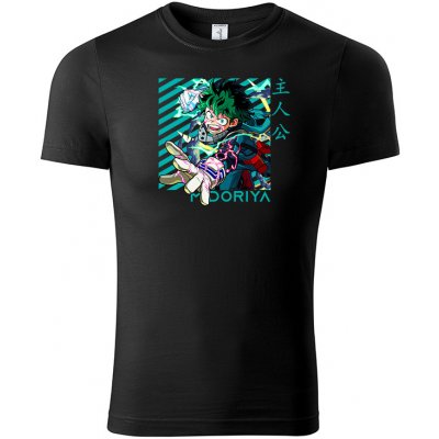 Boku no Hero Academia BNHA tričko Izuku Midoriya černé