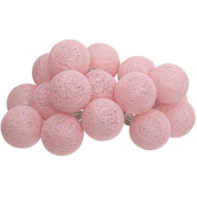 Cottonbals girlanda růžová 16 světel – Sleviste.cz