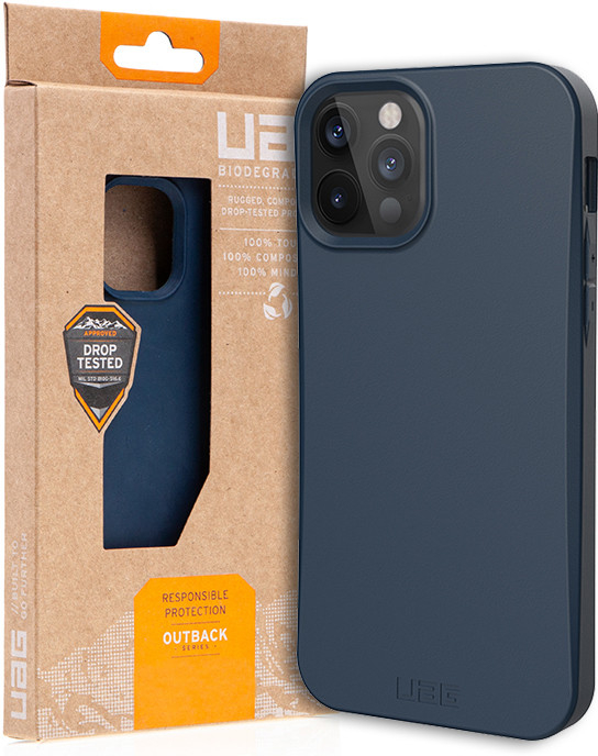 Pouzdro UAG Outback Apple iPhone 12 Pro Max - kompostovatelné - tmavě modré