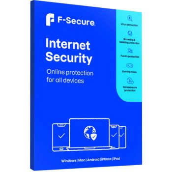 F-Secure Internet Security 3 lic. 2 roky elektronicky (FCIPOB2N003G1)