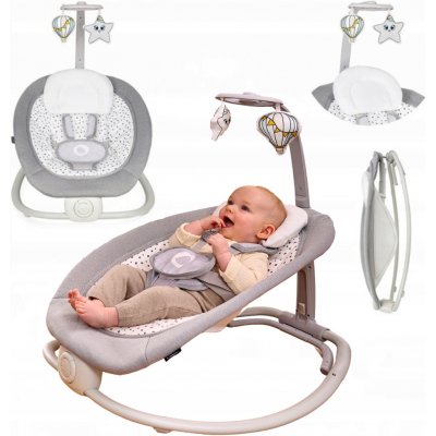 Lionelo Houpačka Pascal Grey Dove – Zboží Mobilmania