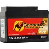 Baterie AGM PLUS 12V, BGTR4A-S, 2,3Ah, 35A, BANNER Bike Bull AGM PLUS 112x48x85