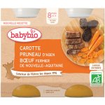 Babybio Mrkev a sušené švestky s hovězím masem 2 x 200 g – Zboží Dáma