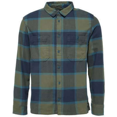Vans pánská flanelová košile Larkspur modrá, khaki – Zboží Dáma