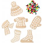 SADA ZIMNÍ OBLEČENÍ s bambulkami – Zboží Dáma