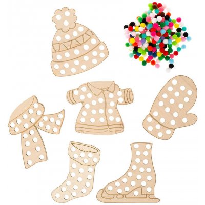 SADA ZIMNÍ OBLEČENÍ s bambulkami – Zboží Dáma