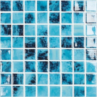 Vidrepur Nature Olympic mozaika 31,5 x 31,5 x 0,45 cm kostičky 3,8 x 3,8 cm modrá lesklá 2m²