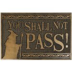 CurePink Gumová The Lord Of The Rings Pán prstenů You Shall Not Pass (60 x 40 cm) hnědá [GP85483] – Zboží Mobilmania