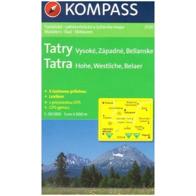 Tatry Vysoké Západné Belianské 1:50 000