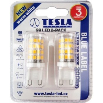 Tesla LED žárovka G9 3W 230V 200lm 3000K Teplá bílá