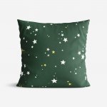 Goldea vánoční povlak na polštář hvězdičky na zelené 40x40 – Zboží Dáma