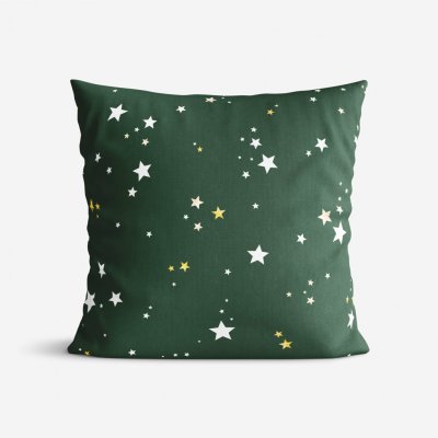 Goldea vánoční povlak na polštář hvězdičky na zelené 40x40 – Zboží Dáma