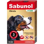 Sabunol Obojek proti blechám a klíšťatům pro psy červený 75 cm – Hledejceny.cz