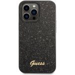 Pouzdro Guess Glitter Flakes Metal Logo Apple iPhone 14 Pro MAX černé – Zboží Mobilmania