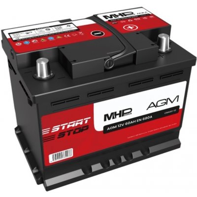 MHPower Start-Stop AGM 12V 60Ah 680A CBA60-12 – Sleviste.cz