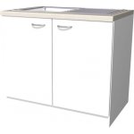 Flex-Well Kuchyňská skříňka Wito spodní vč. dřezu 86 cm, 100 x 85 x 57,1 cm – Zboží Mobilmania