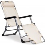 ModernHome Skládací lehátko 2v1 ZRL010F béžová – Zboží Dáma
