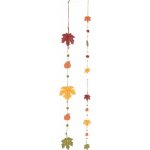 Lepaso Podzimní závěsná dekorace s listy mix druhů 60 cm 133766 041 DH8901300 girlanda mix – Zboží Dáma