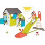 Smoby set domeček Pretty Blue a skluzavka Toboggan XL 810703-26 – Zboží Dáma