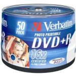 Verbatim DVD+R 4,7GB 16x, Advanced AZO+ printable, cakebox, 50ks (43512) – Hledejceny.cz