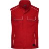 Pracovní oděv JAMES NICHOLSON Pánská pracovní lehká softshell vesta Solid Červená