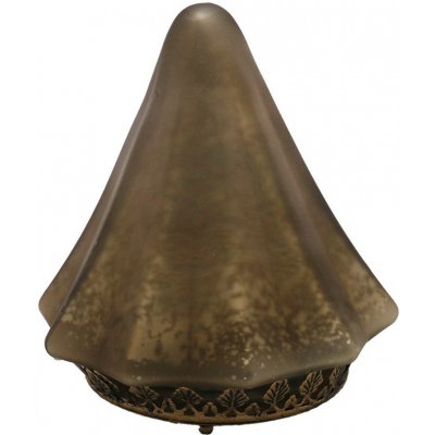 Hnědo-měděný skleněný dekorační svítící stromek LED Tree Ø 14*16 cm Clayre & Eef – Hledejceny.cz