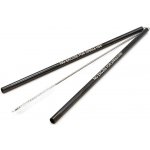 Ecoffee Cup Ocelová brčka s kartáčkem 2 ks černá – Zboží Dáma