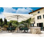 Slunečník SCOLARO Leonardo Telescopic 3,5 x 3,5 m natur A1N bez volánu – Zboží Dáma