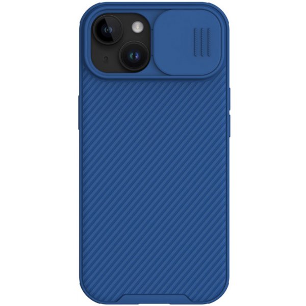 Pouzdro a kryt na mobilní telefon Pouzdro NILLKIN CamShield Apple iPhone 15 - krytka fotoaparátu - gumové - tmavě modré