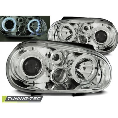 Tuning-Tec Přední čirá světla Volkswagen Golf IV (1997 - 2006) - chromované - Angel Eyes – Hledejceny.cz