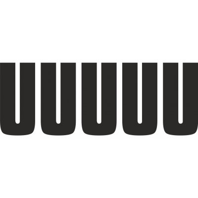 Samolepicí U černá samolepící vinylová fólie velikost znaku 200 mm – Sleviste.cz