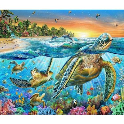 Norimpex Diamantové malování Želvy 30 x 40 cm – Sleviste.cz