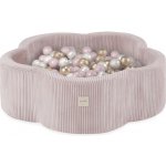 Misioo Suchý bazén kvietok ružový menčester 95 × 30 cm + 200 guličiek – Zboží Dáma