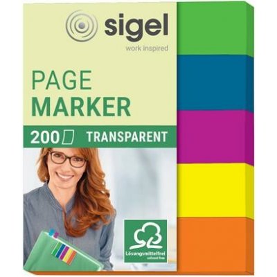 Štítek, plastový, 5x40 listů, 12x50 mm, SIGEL „615“, smíšené barvy HN615 – Hledejceny.cz