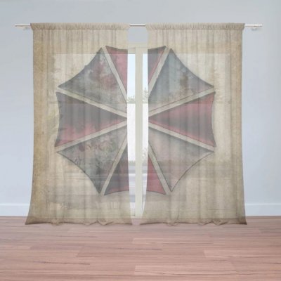 Sablio Záclony Resident Evil Umbrella Corporation Vintage: 2ks 150x250cm – Hledejceny.cz