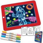 Magic Pad No.8131 Magická LED tabule na kreslení svítící LED deska 25,5 x 19 cm červená – Zboží Mobilmania