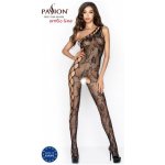 Passion BS036 Bodystocking Black, síťované erotické body s otevřeným rozkrokem – Zboží Dáma