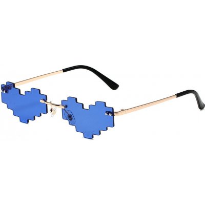 RAVEON Párty brýle PIXEL SRDCE | Tmavě modré – Hledejceny.cz